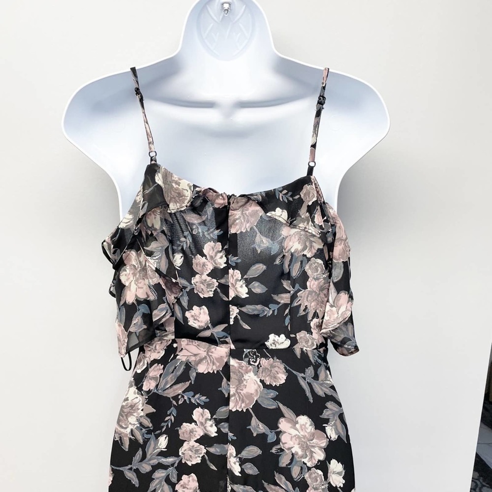 Caren Forbes Floral Ruffle Exposed Shoulder Maxi S - Picture 15 of 16